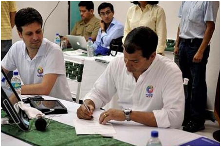 PRESIDENTE CORREA FIRMA EJECUTESE DE IKIAM