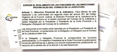 Consejo de la Judicatura elaboró reglamento para Direcciones Provinciales