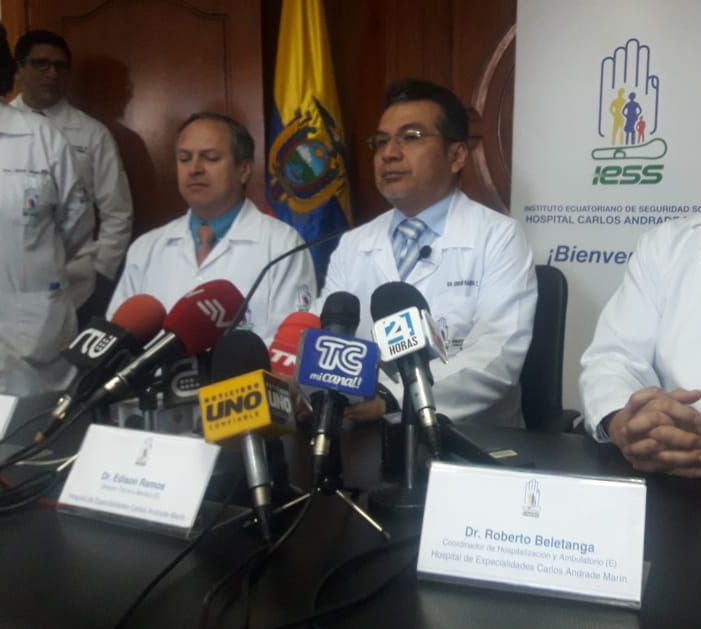 Doctores del Hospital Carlos Andrade Marín, dan a conocer que ex vicepresidente se encuentra estable.