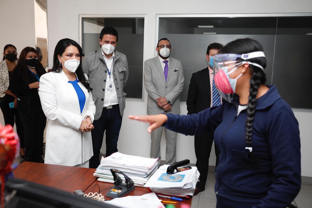 Presidenta del Consejo de la Judicatura verifica atención y cumplimiento de medidas de bioseguridad en el Complejo Judicial Sur de Quito